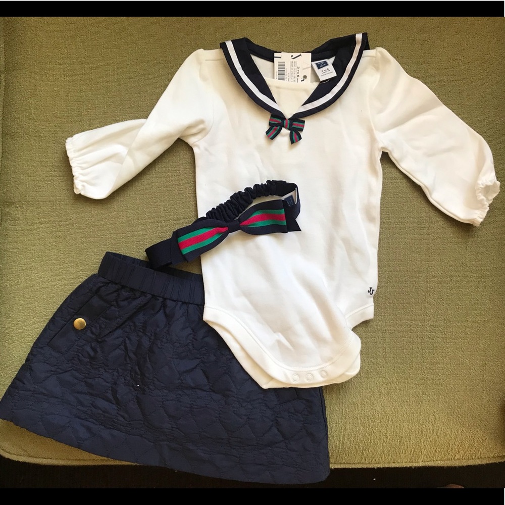 Jack and Janie 3pc infant sailor outfit